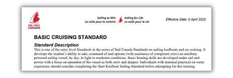 Basic Cruising standard