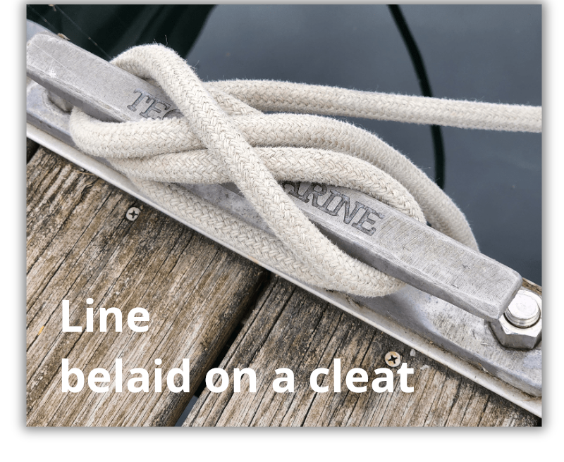 Line on a cleat